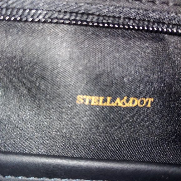 Stella & Dot Embroidered Palm Straw Fringed Tote With Rope Handles - Picture 5 of 13